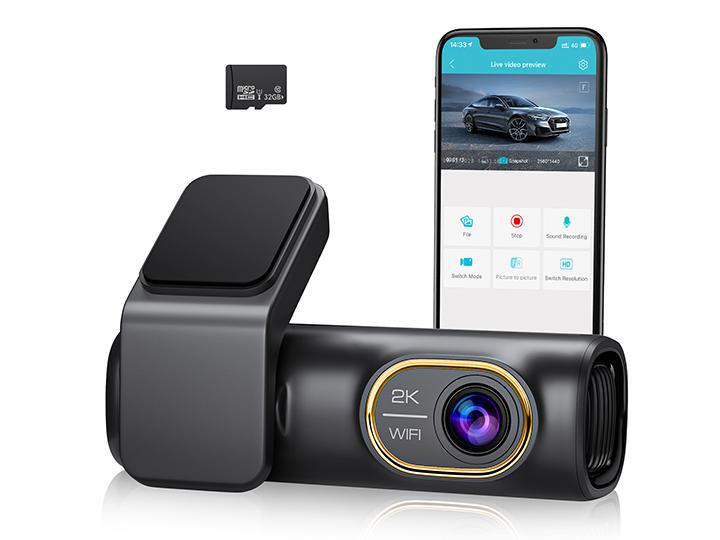 OMBAR Dash Cam 2K Built-in WiFi Car Camera, Dash Camera for Cars with Free 32G SD Card