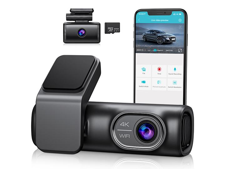 OMBAR Dash Cam Front and Rear 4K/2K/1080P+1080P 5G WiFi GPS, Dash Camera for Cars with Free 64G SD Card